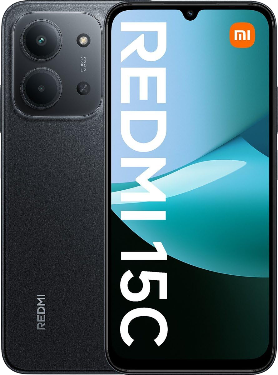 Xiaomi Redmi 15C 4+128 GB — vista frontal y trasera